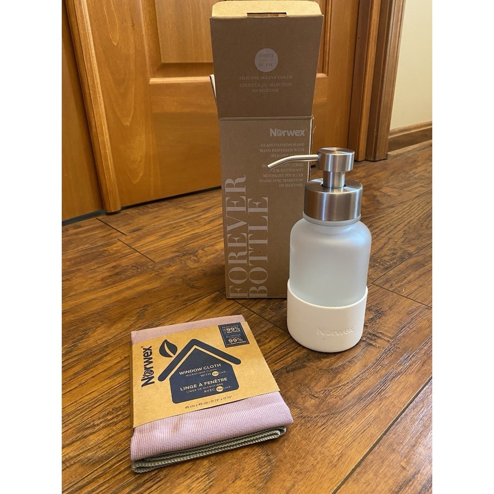 NORWEX Basic Package Window Cloth Forever Spray Bottle White NEW Cleaning Set